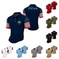 thumbnail image 5 of Men's USA 250th Anniversary Polo Shirt 1776-2026 Patriotic American Flag Sleeve Golf Shirt, 5 of 5