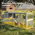 thumbnail image 4 of PawHut Large Chicken Coop, Wooden Hen House with Covered Run, 4 of 10