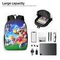 thumbnail image 6 of Lsque Mario Print 17in Student Backpack - School, Travel, Work Bookbag -Laptop Backpack,Water Resistant College School Computer Bag, 6 of 8