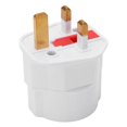 thumbnail image 3 of 4PCS EU to Conversion Plug Grounding 2 Pin to 3 Pin Adapter Converter with Fuse 250V 13A White, 3 of 5