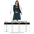 thumbnail image 5 of Maternity Velvet Dresses V Neck Long Sleeve High Waisted Solid Midi Dress, 5 of 5