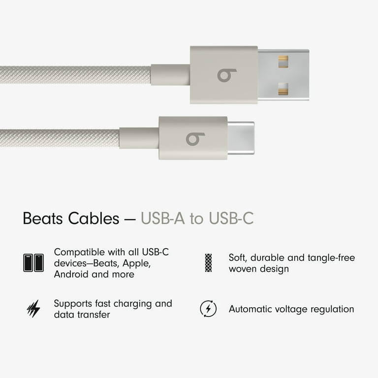Beats USB-A to USB-C woven charging cable 1.5 m 5 ft reinforced