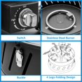 thumbnail image 3 of 22 inch Portable  Fire Pits, Gas Fire Pit Bowl for Outside with Lid & Handle,  Gas Firebowl, Firepit for Camping, Patio, Yard, Garden, 3 of 6