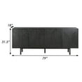 thumbnail image 5 of Benjara Dene 79 Inch Serving Cabinet Buffet Sideboard Console with 4 Doors, Black, 5 of 5