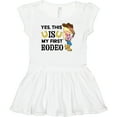 thumbnail image 3 of Inktastic Yes, This is My First Rodeo- Cowgirl in Hat and Boots Girls Baby Dress, 3 of 5