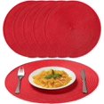 thumbnail image 2 of Manteles individuales redondos trenzados, manteles individuales redondos lavables para mesa de comedor de cocina, manteles redondos antideslizantes de 15 pulgadas, 2 of 5