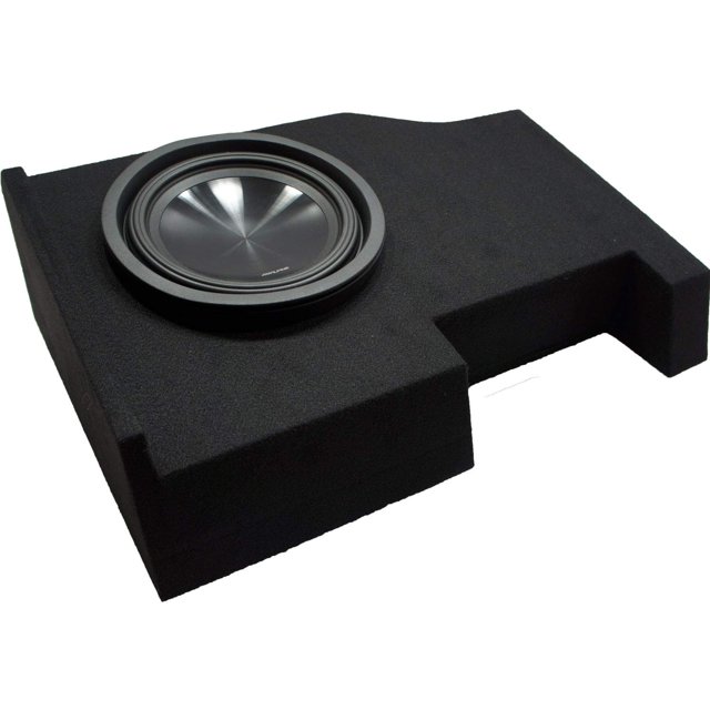 American Sound Connection Compatible avec 2014 2015 2016 2017 2018 2019 Chevy Silverado Crew Cab Alpine SWT-10S2 Boîtier Audio Subwoofer Simple 10 Pouces Custom Sub Box