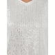 thumbnail image 5 of VESTIDO DE MUJER INSPIRE CHIC Lentejuelas Brillantes Mangas de Longitud de Codo Cuello en V Vestidos de Fiesta Cóctel Mini L Plata, 5 of 6