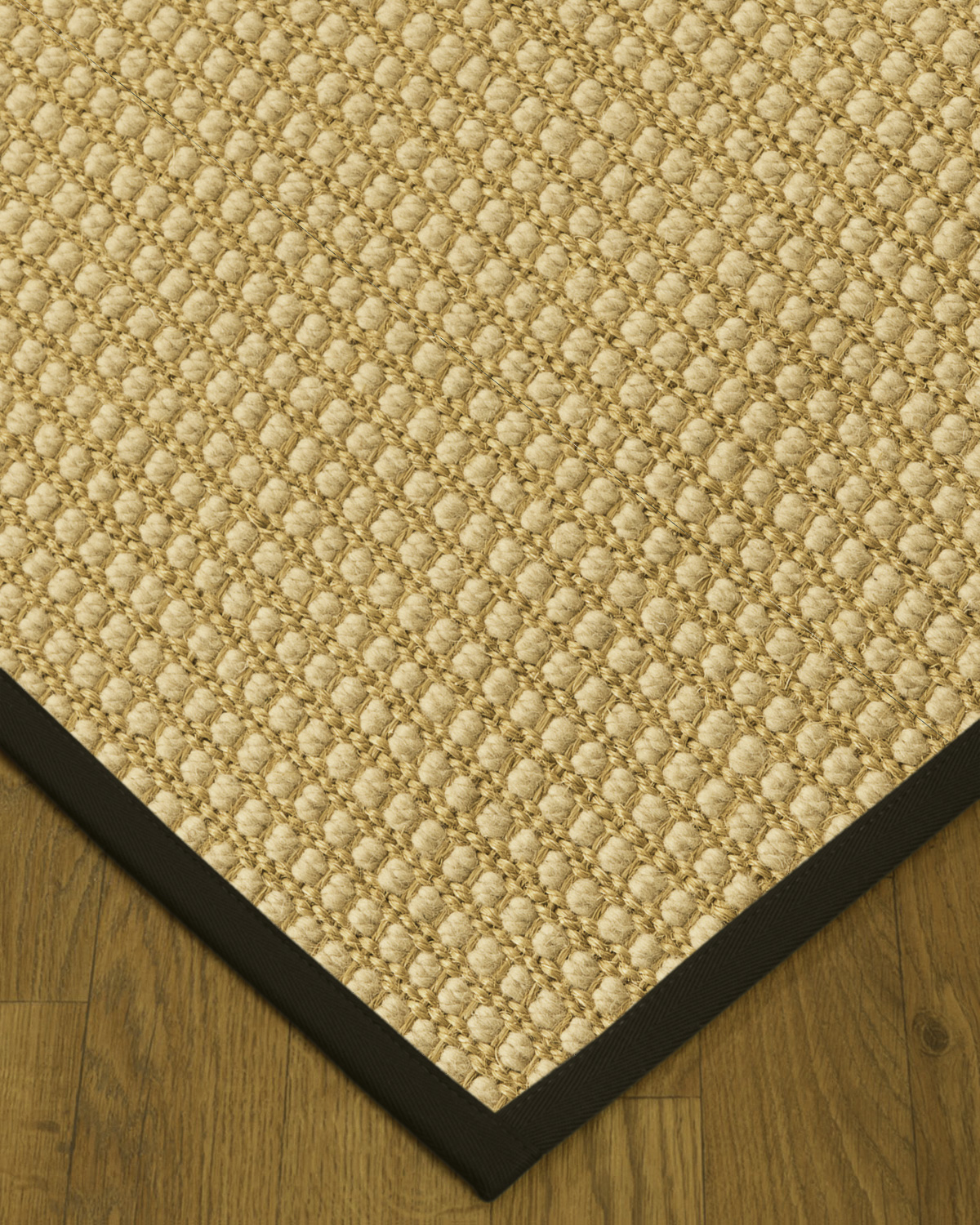 NaturalAreaRugs Dorset Custom Wool Sisal Rugs (9' x 12') Metal Border
