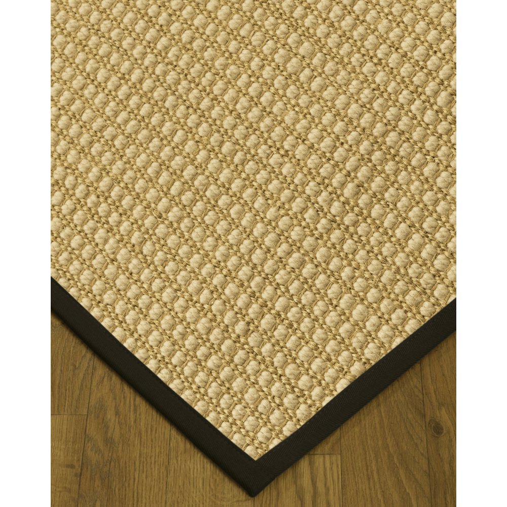 NaturalAreaRugs Dorset Custom Wool Sisal Rugs (9' x 12') Metal Border