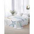 thumbnail image 6 of Blue Coastal Nautical Flat Sheets Only Cal King Size, Soft Breathable Bed Top Sheets for Mattress, Beach Sea Turtle Ocean Coral Starfish Bedding Flat Sheets for Home Hotel Bedroom Bed Protection, 6 of 9