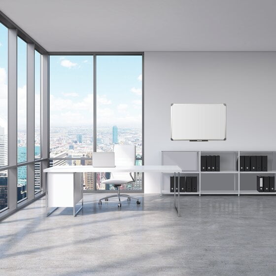 Euro-Style Magnetic Dry-Erase Aluminum Frame Boards 36 x 24, Aluminum Frame