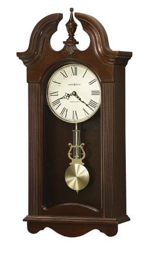 Photo 1 of **DAMAGED/SEE NOTES** Howard Miller Malia Wall Clock with Westminster Chime, Cherry Finish, Quartz Movement