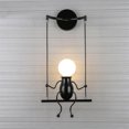 thumbnail image 4 of Luces de pared LED Swing Doll Apliques de pared Iluminación Decoración de metal Lámparas de noche Lámpara de pared del dormitorio, 4 of 8