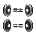 thumbnail image 1 of Transit Auto Front Rear Coated Drilled Slotted Disc Brake Rotors and Semi-Metallic Pads Kit for Car 2010-2017 Ford Expedition Lincoln Navigator KDS-100203, 1 of 11