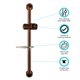 thumbnail image 3 of Cabezal de Ducha Dura Faucet DF-SA300CL-ORB Barra Deslizante 64 cm Bronce, 3 of 7