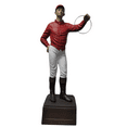thumbnail image 5 of Betach Home Classic Red Lawn Jockey Garden Statue, Premium Fiberglass Resin, 5 of 5