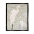thumbnail image 2 of Stupell Industries White Egret Seashells Starfish Rustic Grain Pattern Graphic Art Jet Black Floating Framed Canvas Print Wall Art, Design by June Erica Vess, 2 of 5