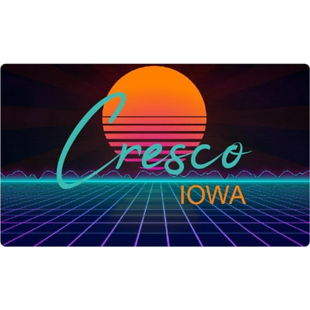 

Cresco Iowa 4 X 2.25-Inch Fridge Magnet Retro Neon Design