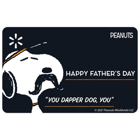 Peanuts Snoopy Fathers Day Walmart eGift Card