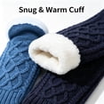 thumbnail image 5 of TELOLY 2Pairs Slipper Socks for Women,Size 43-45 Slipper Socks,Inner Cotton Fleece Fuzzy Socks,Style1,28Cm, 5 of 5