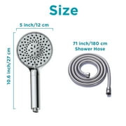 VXV Filtered Shower Head, 9 Modes High Pressure Shower Head with Handheld, with 71 Shower Hose & Adjustable Bracket Filter Shower Head, Remove Chlorine & Hard Water, Chrome