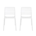 thumbnail image 4 of WestinTrends Playa Outdoor Stackable Polypropylene Plastic Resin Dining Side Chairs (Set of 2), White, 4 of 15