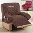 thumbnail image 3 of SURJDE Diamond-Shape Quilted Stretch Recliner Cover with Storage Pockets-Furniture Protector, Burgundy, Recliner, 3 of 3