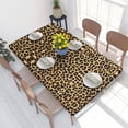thumbnail image 2 of Table Cover Rectangular Oilproof Leopard Leather Texture Tropical Wild Animal Table Cloth 4FT Tabl, 2 of 5