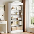 thumbnail image 5 of Tribesigns 73 Inch Tall Bookcase, Modern 5-Shelf White Bookshelf, Freestanding Wood Storage Display Shelves for Bedroom Living Room Home Office, 5 of 7