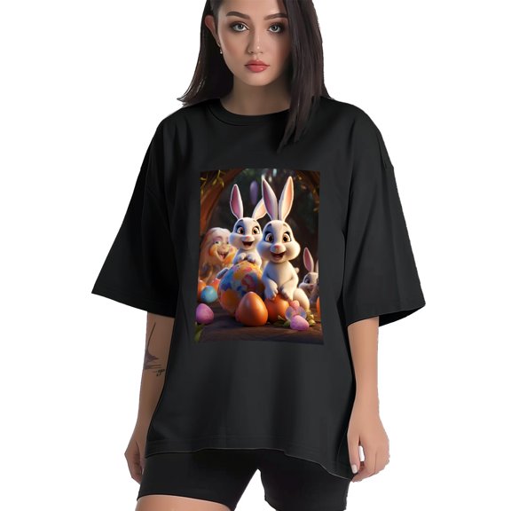 Plus Size Shirt for Women Black Tops for Women Short Sleeves Shirt for Women Easter T Shirt Crewneck Shirt for Women XS