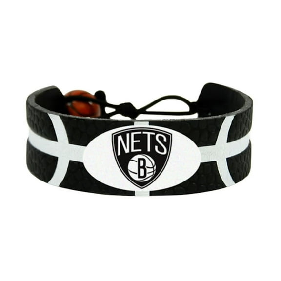 Brooklyn Nets Team Color NBA Leather Basketball Bracelet