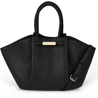 MAOYI Tote Bag, Faux Leather Work Bag, Soft Grained Leather, Two