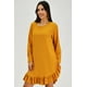 thumbnail image 2 of Vestido con olan Roman Fashión /Juvenil, 1270 (Mostaza) ocre M Roman Fashion V-ST-1270-MOSTAZA, 2 of 6