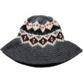 thumbnail image 3 of CoCopeaunts Wide Brim Bucket Hats Vintage Pattern Wool Pure Hand Crochet Coarse Wool Autumn Winter Fisherman Hat for Women, 3 of 8