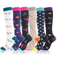 thumbnail image 1 of FhsagQ Chaussettes Femmes Chaussettes Rouges Femmes 6 Pcs Longues Chaussettes de Compression Leggings Longues Chaussettes de Compression de Course Chaussettes de Sport de Plein Air Chaussettes pour Femmes Sans Entrejambe Deux Pièces Chaussettes Femmes Grande Taille Blanc P, 1 of 2
