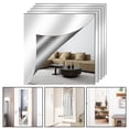 thumbnail image 2 of Bgsha 5 PCS Mirror Flexible Sheets Adhesive Self Decorative Plastic Decor Wall Home, 2 of 7