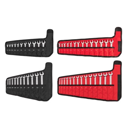 TEKTON Stubby and Standard Length Combination Wrench Set with Pouches, 50-Piece (1/4-3/4 in., 6-19 mm) | WCB94902
