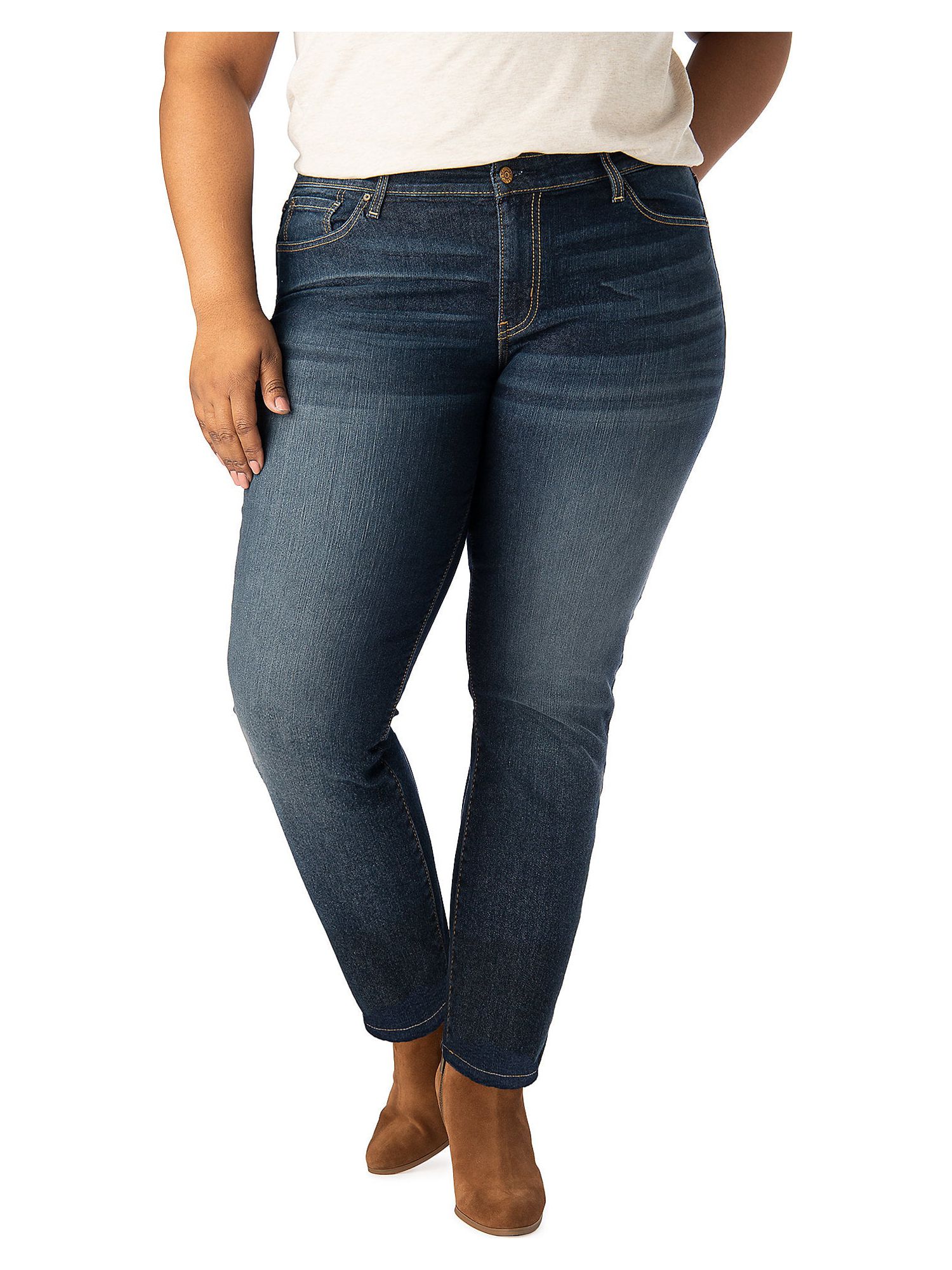 Signature by Levi Strauss & Co. Women's Modern Mid-Rise Straight Jeans - image 4 of 9