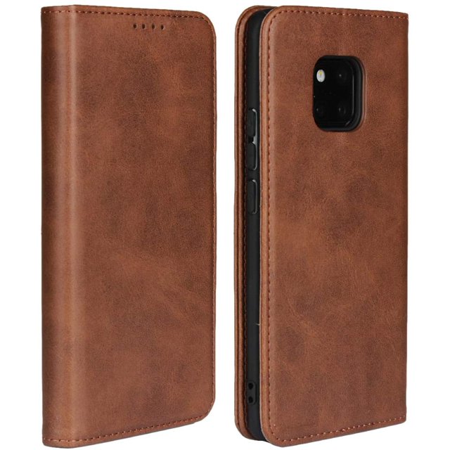 IBAOLE for Huawei P30 Wallet Case, Premium PU Leather Flip Folio Case,Magnetic Closure,Stand Function with Card Slots/Cash for Huawei P30-Red Huawei Mate 20 Pro--*Dark brown Huawei Mate 20 Pro