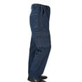 thumbnail image 2 of Men's Summer Lightweight 5-Pocket Denim Work Pants with Loose Straight-Leg Fit for Welding, Outdoor Activities, and Casual Style (Breathable & Durable),Dark Blue 165, 2 of 4