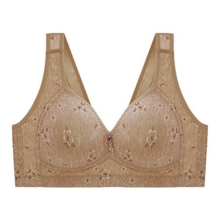 JGTDBPO Full Coverage Bras For Women Wirefree Support Bras Plus Size Bras Minimizer Bras Lace Patchwork Breathable And One-Piece Bra Everyday Underwear