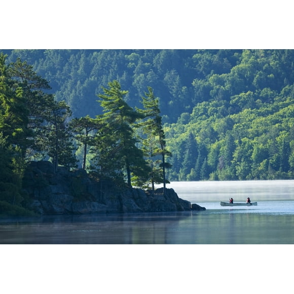 Canoeing On Lake Of Two Rivers, Algonquin Provincial Park, Ontario Poster Print (34 x 22)