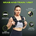 thumbnail image 3 of Weighted Vest, 5 10 15 20 25 30 lbs Weighted Vest for Women Men, Weight Vest with Reflective Strips Adjustable Buckle Straps for Walking Running Strength Training Cardio Workout, 3 of 8