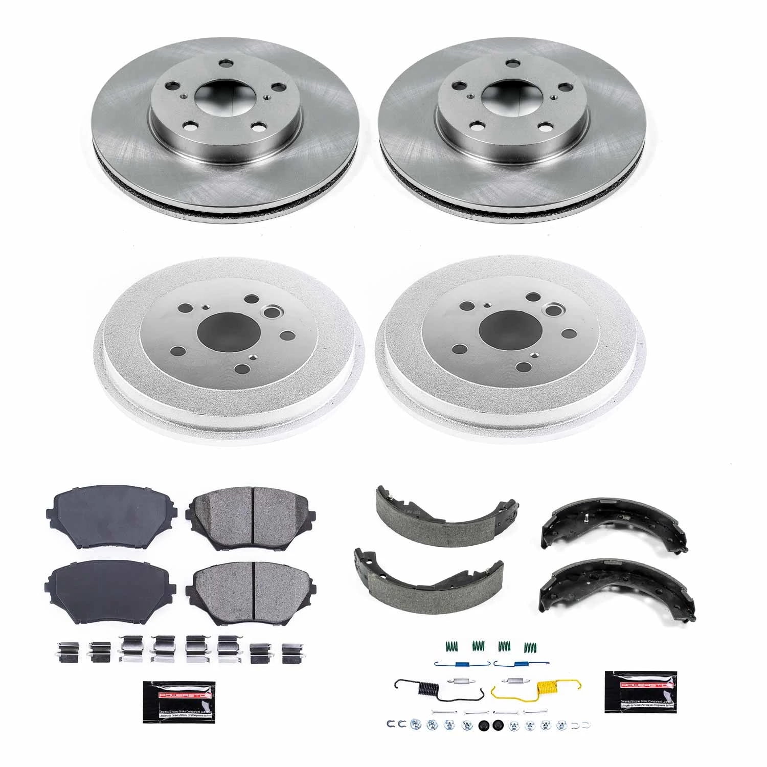 Power Stop Front and Rear Stock Replacement Drum and Shoe Kit KOE15229DK
