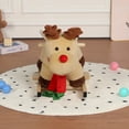 thumbnail image 3 of Kids Ride-On Rocking Horse Toy with Jingle Bells,Moose Rocking Toy with Hand Puppets and Safety Belt For Children 1-3 Years,Soft Plush Fabric,Apricot,CPC Certified, 3 of 9