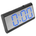thumbnail image 3 of Alarm Clock LED Digital Display Mirror USB Charging Desktop Clock for Bedroom Home Office SchoolBlue, 3 of 5