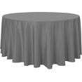 thumbnail image 1 of LAICAIW Round Tablecloth-120 Inch-Water Resistant Spill Proof Washable Polyester Table Cloth Decorative Fabric Table Cover for Dining Table, Buffet Parties and Camping, Light Grey, 1 of 7