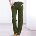 thumbnail image 2 of Elastic Waist Jeans For Women，High Waisted Pull On Denim Pants Wide Leg & Breezy Jeans Straight Leg Denim Pants Tummy Control Denim Pants Sweatpants Jeans For Women Soft Jeans Women, 2 of 4