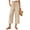#5557-Khaki, variant on Linen Capri Pants Summer Wide Leg Pants for Women Casual Palazzo Khaki Womens Pant with Pocket L